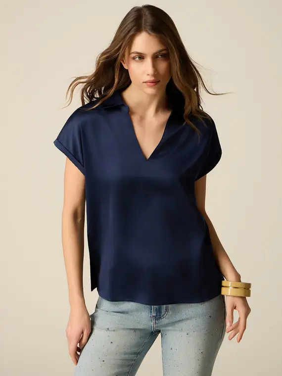 Oltre T-shirt Donna Blu 4377763