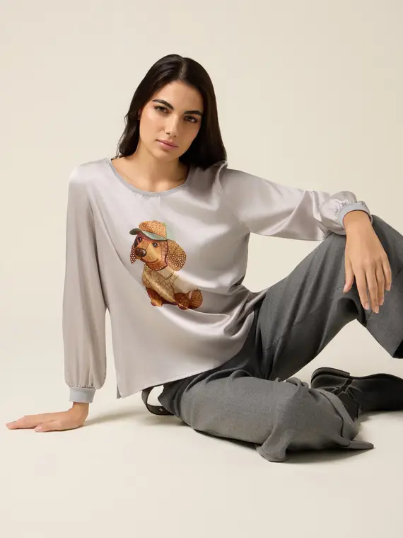 Oltre T-shirt Donna Grigio 3617491