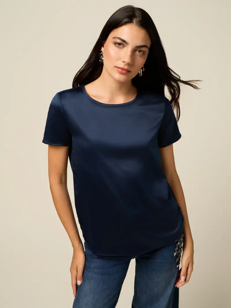 Oltre T-shirt Donna Blu 2187400