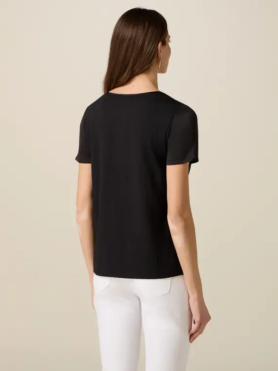 Oltre T-shirt Donna Nero 4244761 miniatura 2