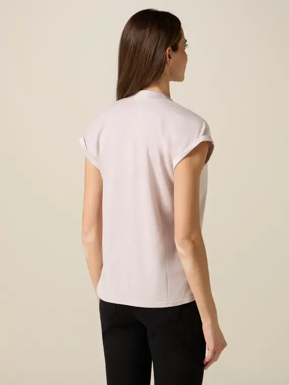 Oltre T-shirt Donna Beige 4244755 miniatura 2