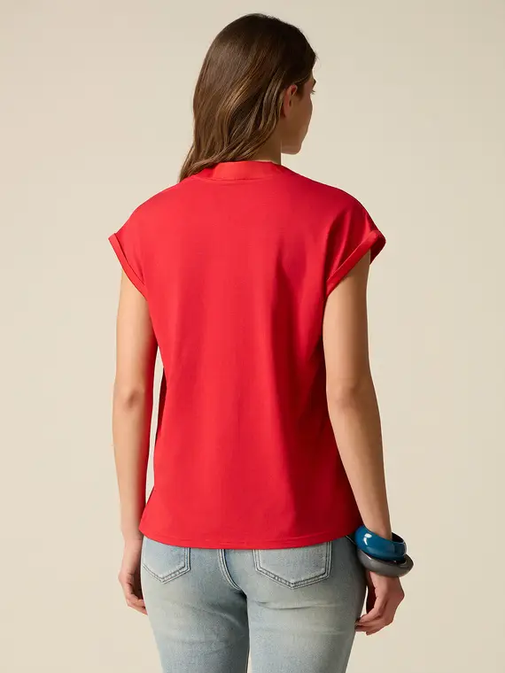 Oltre T-shirt Donna Rosso 4377759 miniatura 2