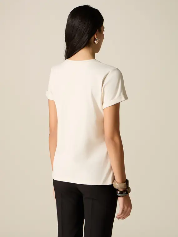 Oltre T-shirt Donna Bianco 4244750 miniatura 2