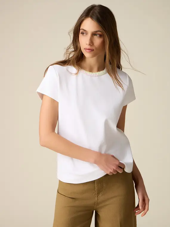 Oltre T-shirt Donna Bianco 4377757