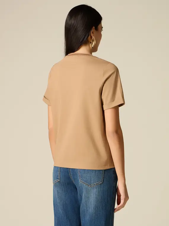 Oltre T-shirt Donna Beige 4244742 miniatura 2
