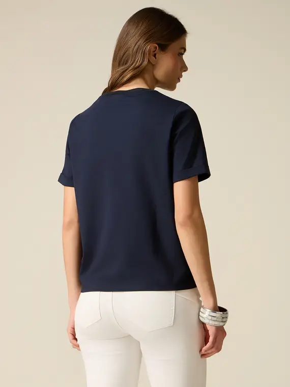 Oltre T-shirt Donna Blu 4244743 miniatura 2