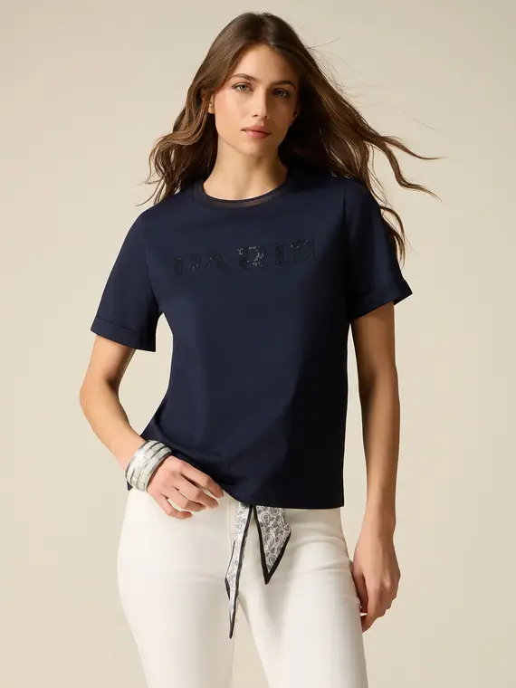 Oltre T-shirt Donna Blu 4244743