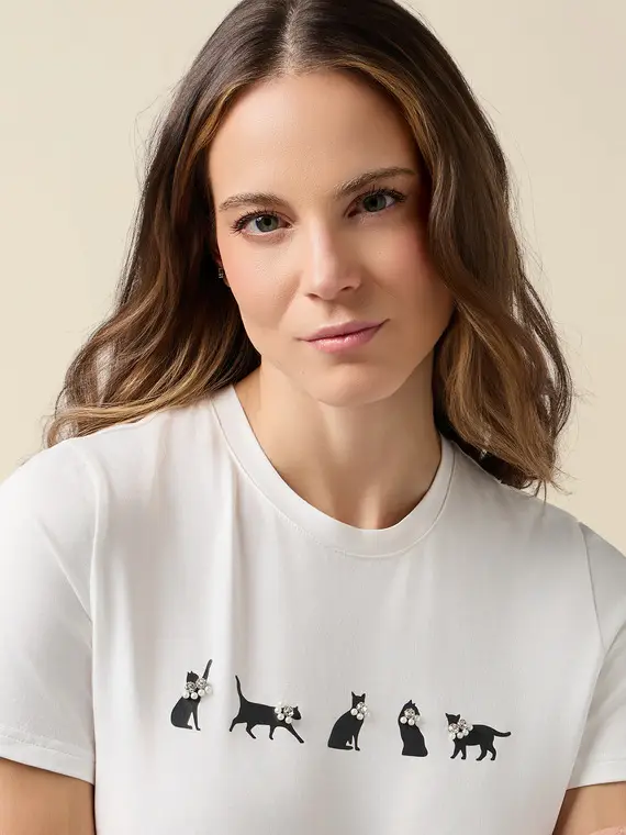 Oltre T-shirt Donna Bianco 4244740 miniatura 2