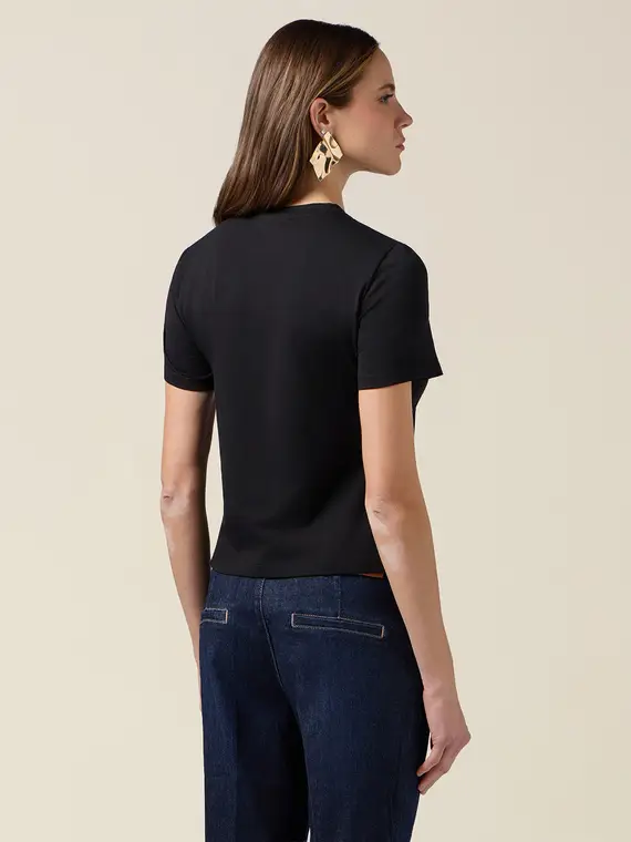 Oltre T-shirt Donna Nero 4244741 miniatura 2