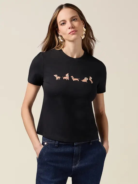 Oltre T-shirt Donna Nero 4244741