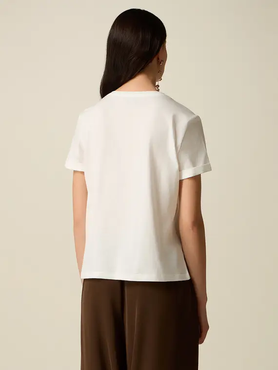 Oltre T-shirt Donna Bianco 4377748 miniatura 2