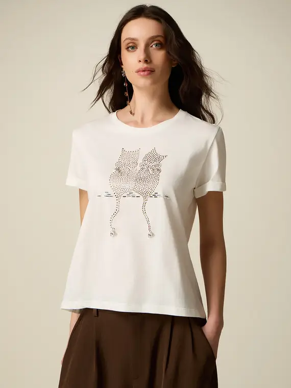 Oltre T-shirt Donna Bianco 4377748