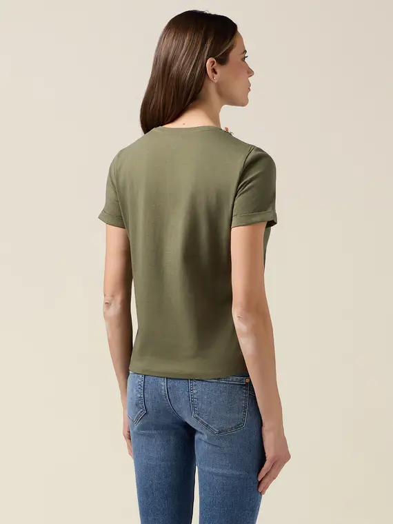 Oltre T-shirt Donna Verde 4082529 miniatura 2