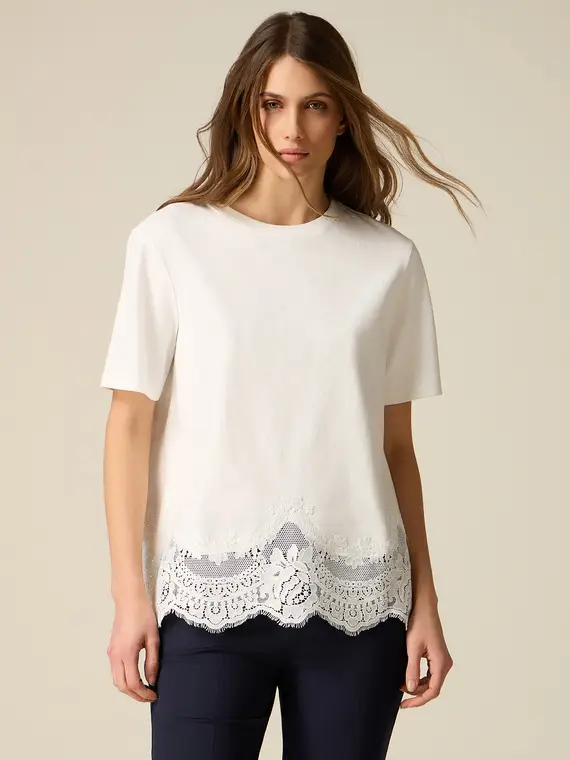 Oltre T-shirt Donna Bianco 4377752