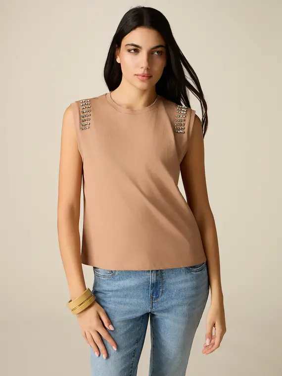 Oltre T-shirt Donna Beige 4244734