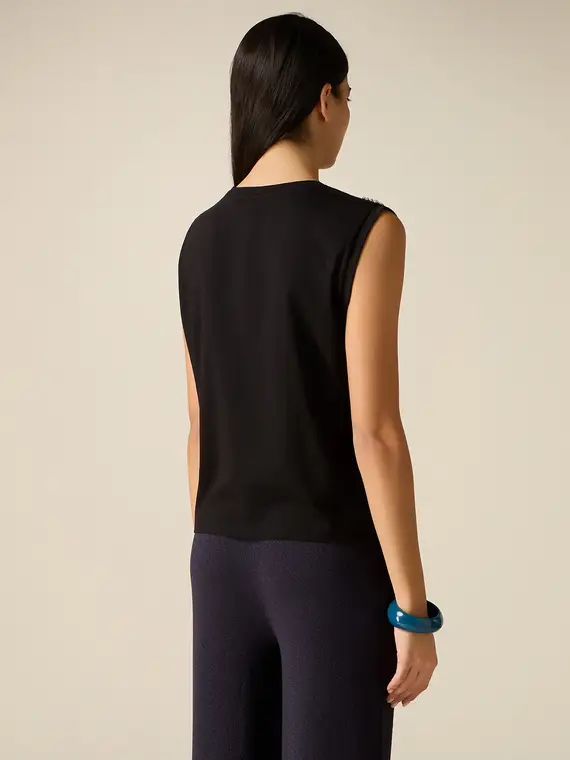 Oltre T-shirt Donna Nero 4244735 miniatura 2