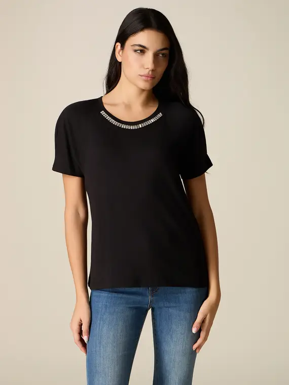 Oltre T-shirt Donna Nero 4244749