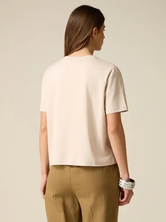 Oltre T-shirt Donna Beige 4377744 miniatura 2