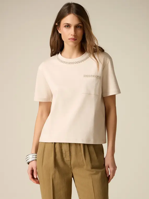 Oltre T-shirt Donna Beige 4377744