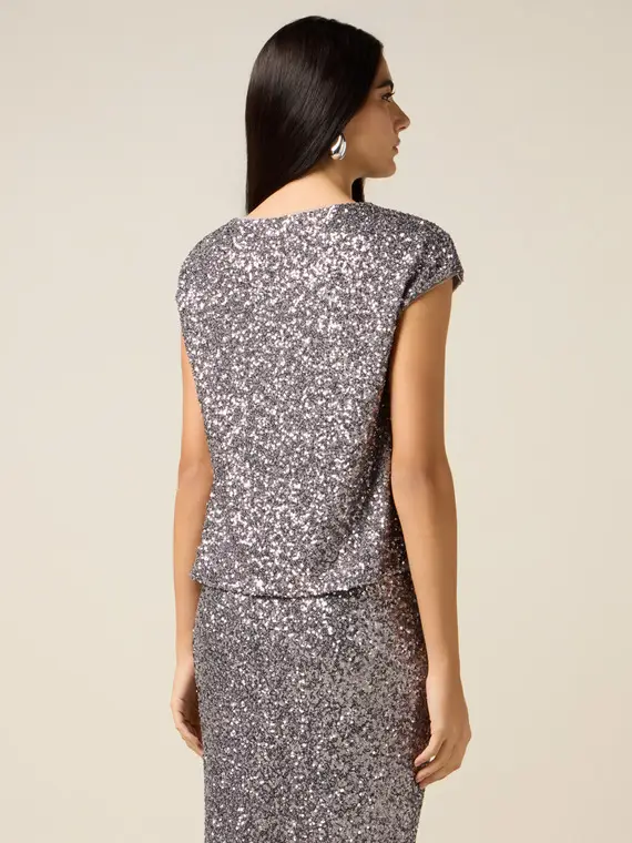 Oltre T-shirt Donna Argento 3880761 miniatura 2