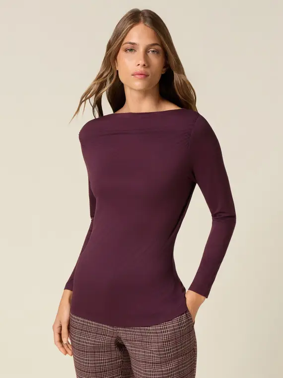 Oltre T-shirt Donna Bordeaux 3241470