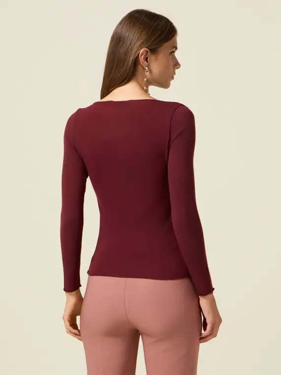 Oltre T-shirt Donna Bordeaux 2808367 miniatura 2