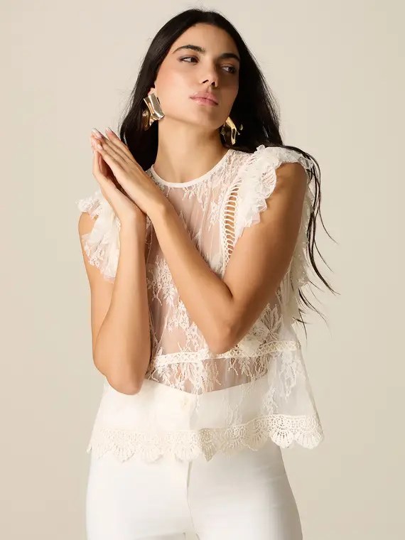 Oltre Top Donna Bianco 4244685