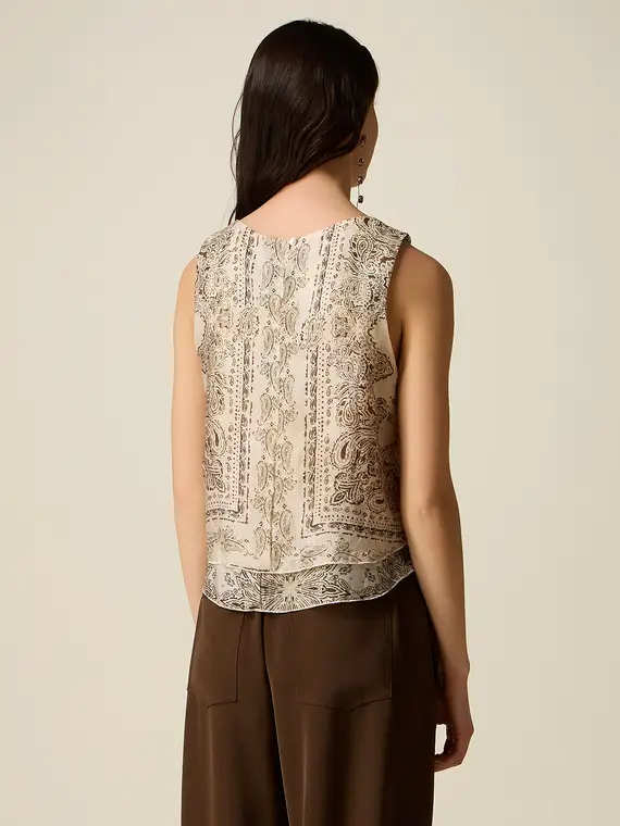 Oltre Top Donna Beige 4377696 miniatura 2