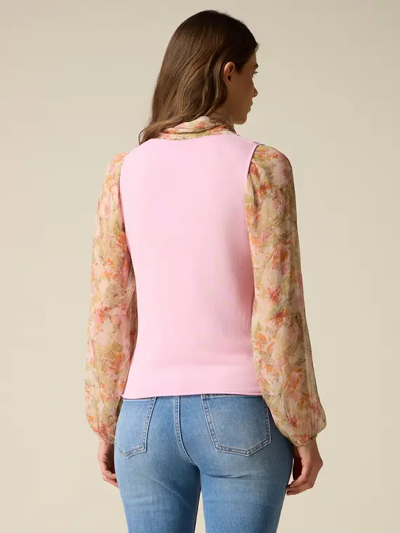 Top seamless in maglia Donna, Rosa + miniatura 2