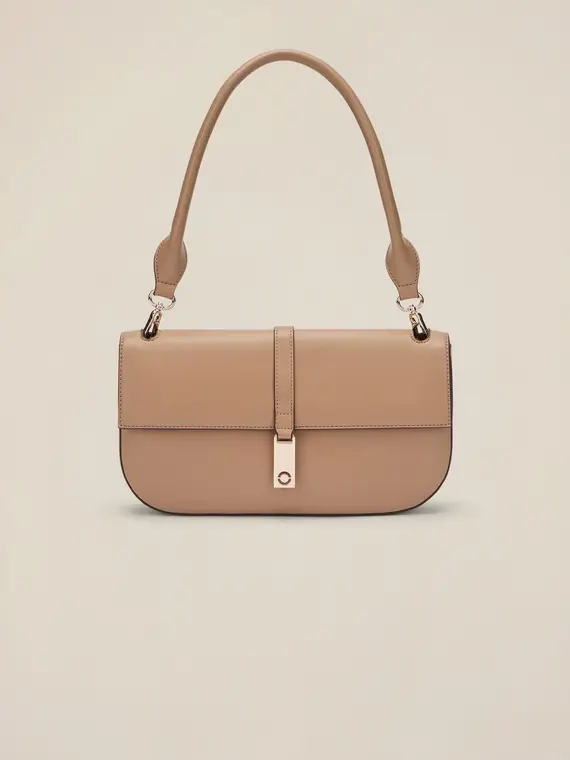 Tracolla con chiusura metallica Donna, Beige miniatura 2