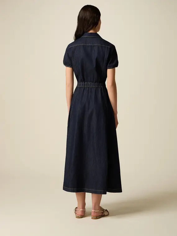 Vestito chemisier in denim Donna, Blu miniatura 2