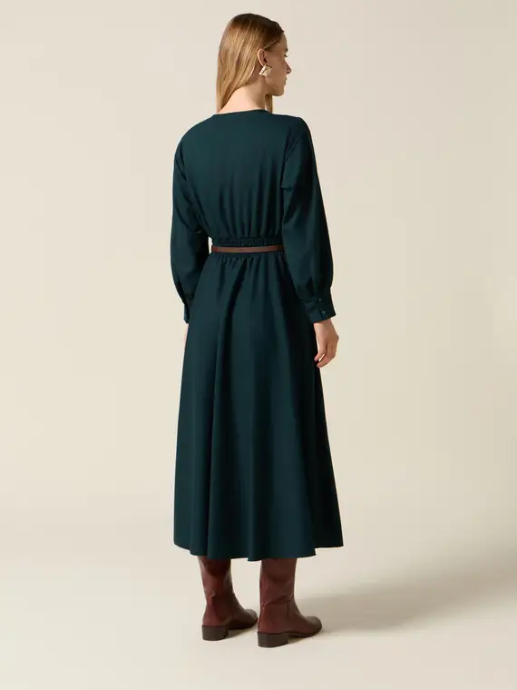 Vestito flare con cintura Donna miniatura 2