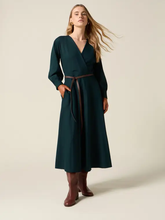 Vestito flare con cintura Donna