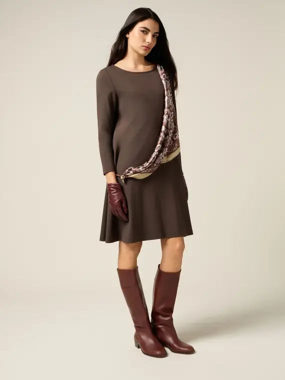 Vestito flared con dettaglio foulard Donna