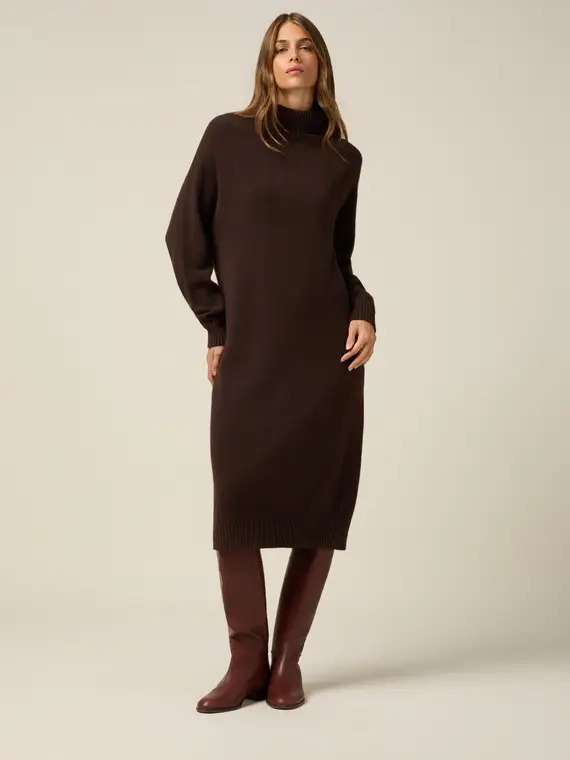 Vestito over dolcevita in maglia Donna