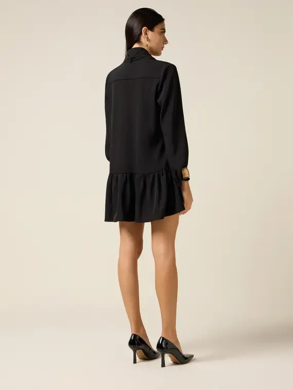 Vestito svasato con braccialetti dorati Donna, Nero miniatura 2