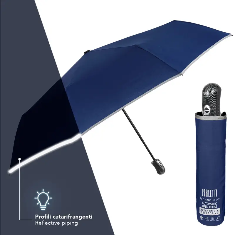 Ombrello Bordo Catarifrangente Apri e Chiudi Automatico