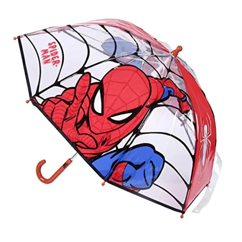 Ombrello da Pioggia Multicolore unisex a campana per bambini Spider