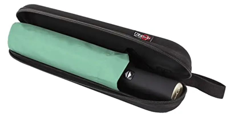 Ombrello Portatile Automatico Antivento, CABIN GO 4450 Ombrello Pieghevole Compatto Resistente Leggero con Custodia miniatura 3
