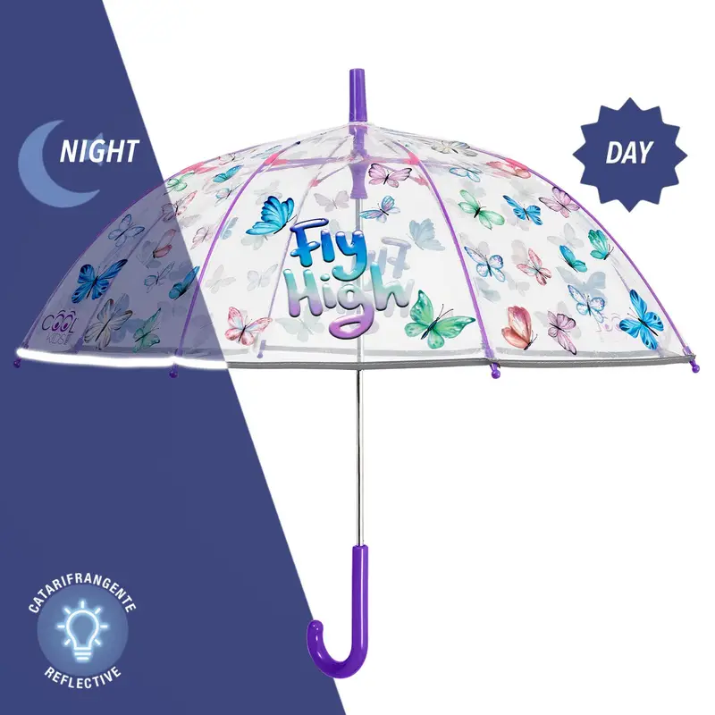 Ombrello Trasparente Farfalle