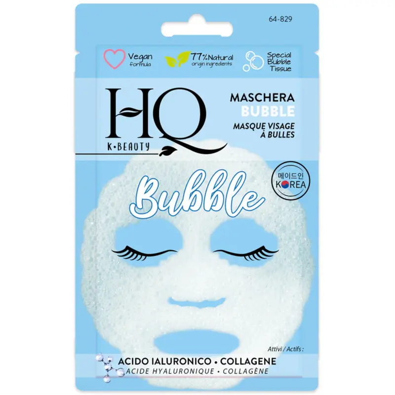 Hq Maschera Viso Bubble Con Acido Ialuronico E Collagene
