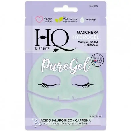 Hq Maschera Viso Hydrogel Pure Gel Acido Ialuronico - Caffeina