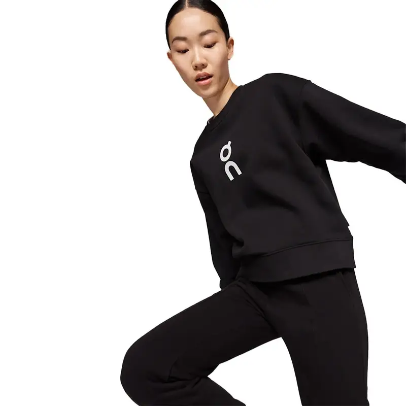 Felpa Girocollo Club Crew Nero Donna S