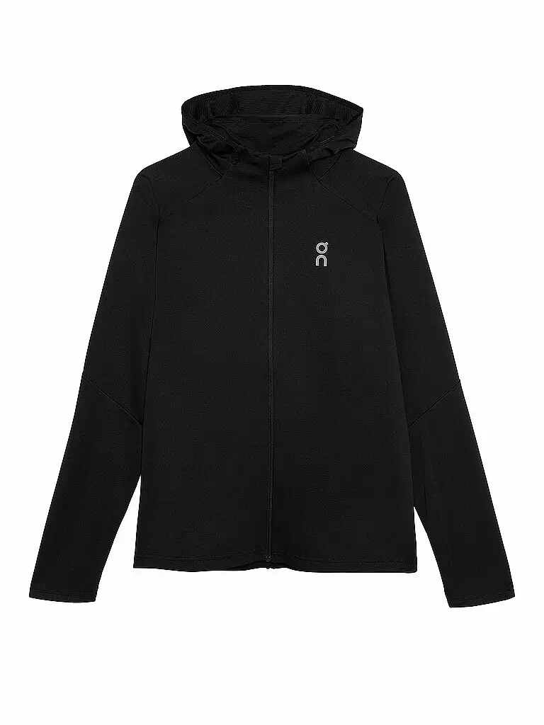 Giacca da corsa da uomo Climate con cappuccio e zip nero | S