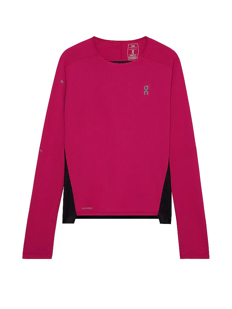 Maglietta da running da donna Performance Long-T rosso scuro | S