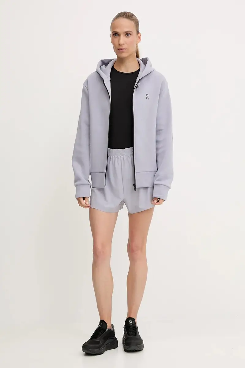 pantaloncini da allenamento donna colore violetto 1WF10330174 miniatura 2