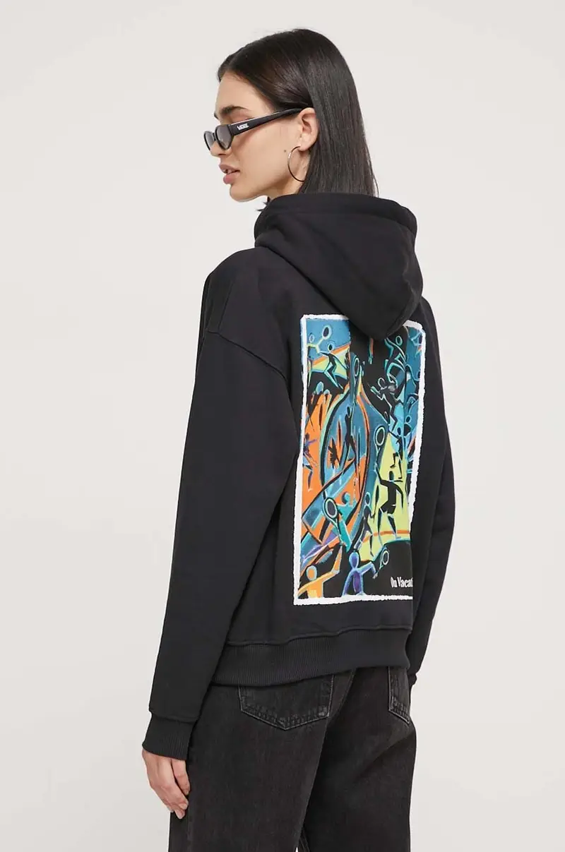 felpa donna con cappuccio Nero