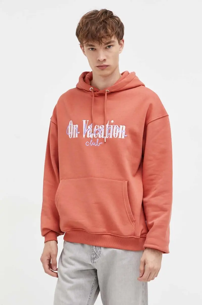 felpa uomo con cappuccio Arancione