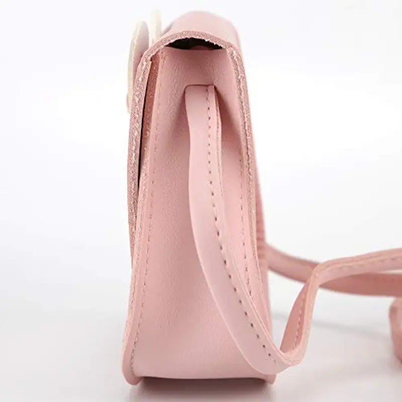 Ondeam Piccolo coniglio orecchio Bow Crossbody Purse, PU spalla borsa per bambini ragazze Toddlers(Pink) miniatura 3