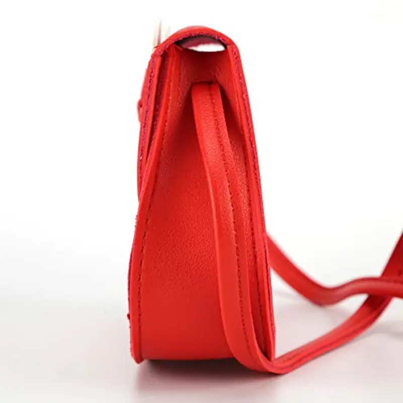 Ondeam Piccolo coniglio orecchio Bow Crossbody Purse, PU spalla borsa per bambini ragazze Toddlers(Red) miniatura 3